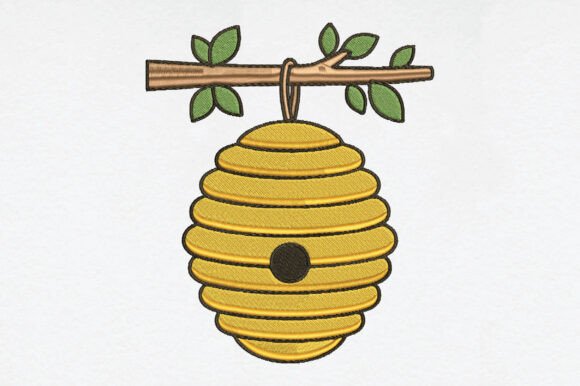Beehive Embroidery: A Rustic Design for Gifts