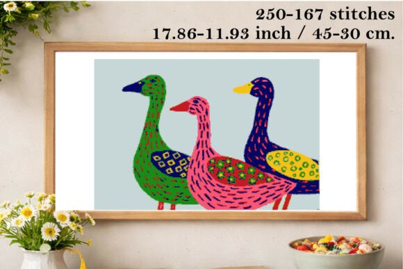 Cross Stitch Goose Pattern: Psychedelic Fair Review