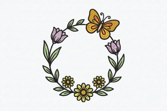 Floral Frame with Butterfly Embroidery Review for Boutique Apparel