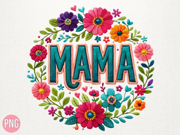 Floral Mama Embroidery PNG: Mom Shirt Design Review