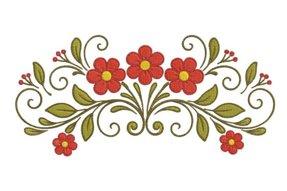 Floral Vine Embroidery Design: A Botanical Touch for Boutique Sweatshirts
