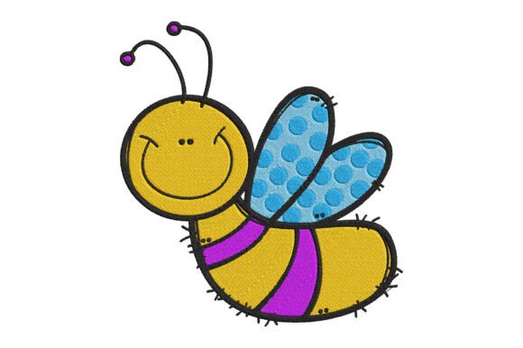 Happy Bee Embroidery Design: A Cheerful Touch for Handmade Gifts