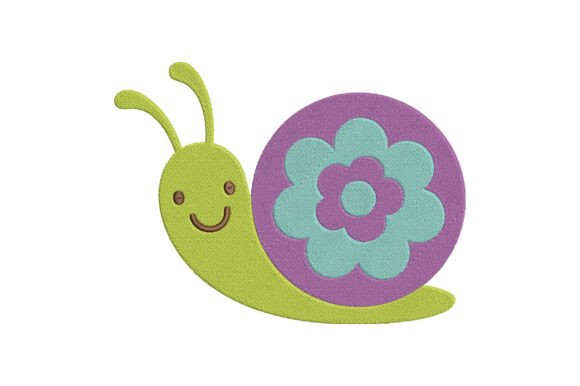 Kawaii Snail Embroidery Design: A Sweet Addition for Etsy Sellers