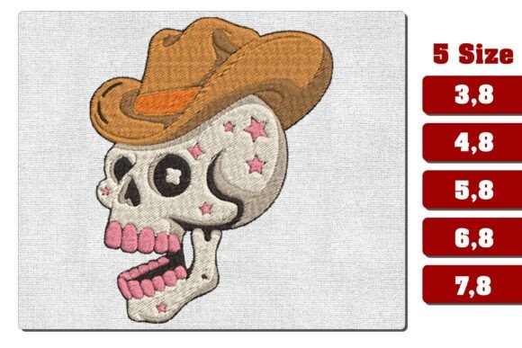 Pink Cowgirl Skull Embroidery Design Review
